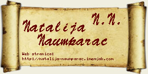Natalija Naumparac vizit kartica